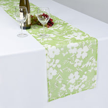 Load image into Gallery viewer, 14 X 108 in. Foliage Table Runner Lime With White

