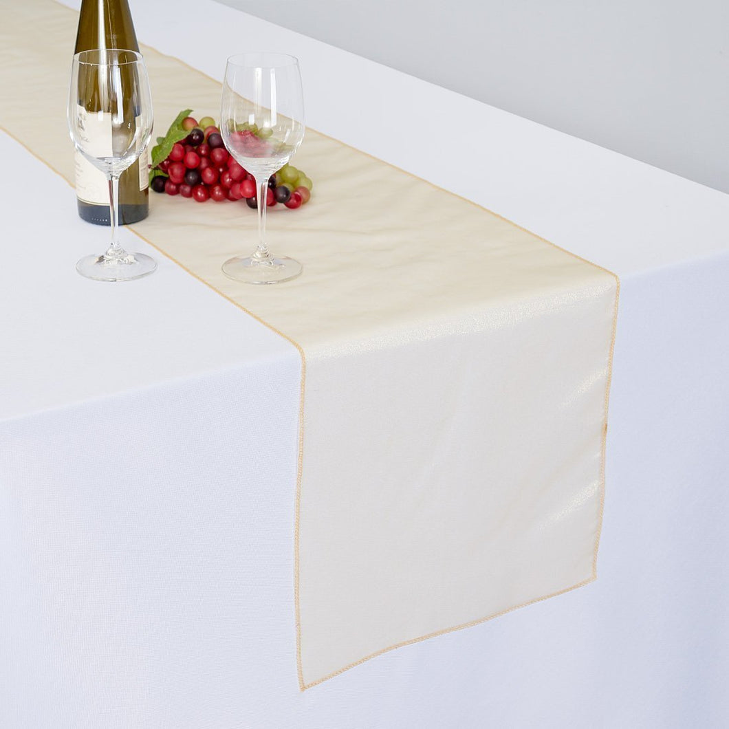 14 x 108 in. Organza Table Runner Gold