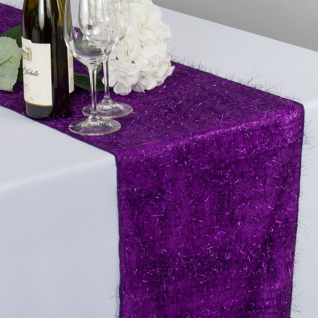 14 X 108 in. Tinsel Table Runner Purple