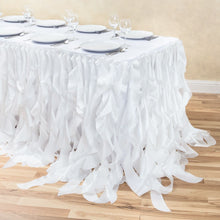 Load image into Gallery viewer, 17 ft. Curly Willow Table Skirt White
