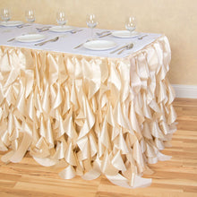 Load image into Gallery viewer, 17 ft. Curly Willow Table Skirt Champagne
