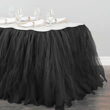 Load image into Gallery viewer, 17 ft. Tulle Tutu Table Skirt Black
