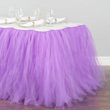 Load image into Gallery viewer, 17 ft. Tulle Tutu Table Skirt Lavender
