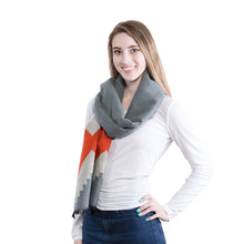 Load image into Gallery viewer, Cashmere Beige Southwestern Blanket Scarf Yellow

