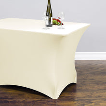 Load image into Gallery viewer, 8 ft. Rectangular Stretch Tablecloth Ivory
