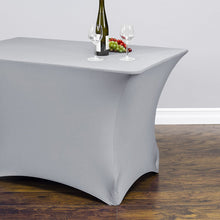 Load image into Gallery viewer, 8 ft. Rectangular Stretch Tablecloth Silver
