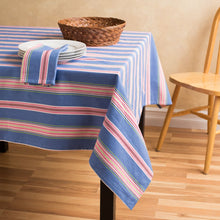 Load image into Gallery viewer, 58 X 70 in. Rectangular Striped Cotton Tablecloth ( 2 Colors)

