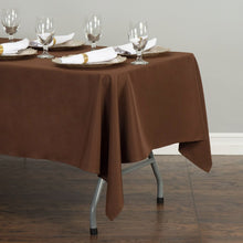 Load image into Gallery viewer, 52 X 112 in. Rectangular Cotton-Feel Tablecloth Chocolate
