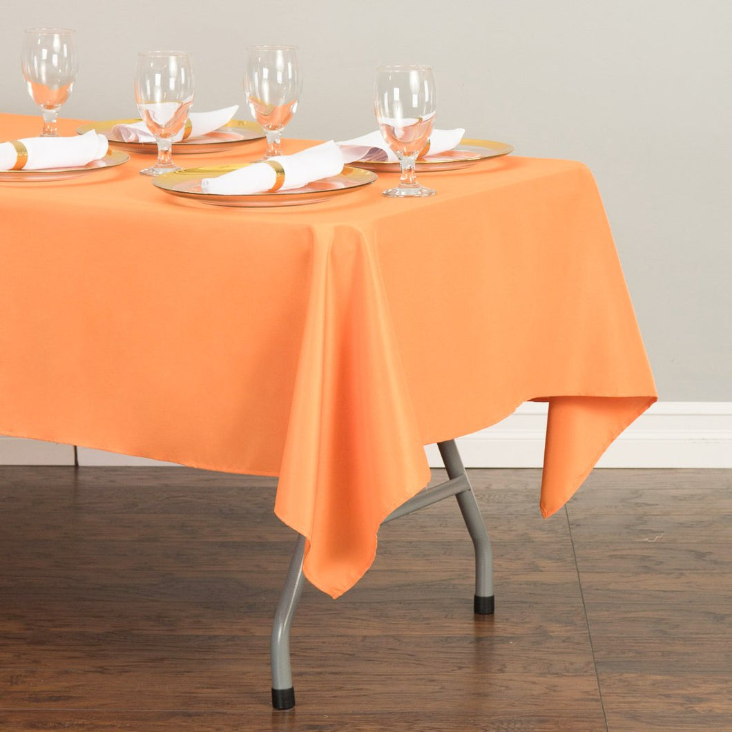Bargain 60 X 126 In. Rectangular Polyester Tablecloth Orange