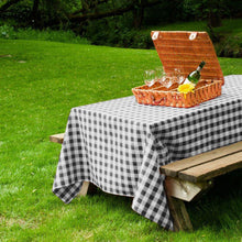Load image into Gallery viewer, 60 x 126 in. Rectangular Polyester Tablecloth Black White Checkered
