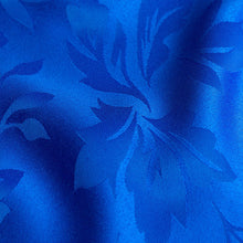 Load image into Gallery viewer, 60 X 126 in. Rectangular Falling Lilies Damask Tablecloth Royal Blue
