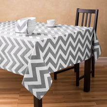 Load image into Gallery viewer, 60 X 126 in. Rectangular Chevron Cotton Tablecloth (14 Colors)
