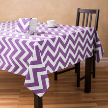 Load image into Gallery viewer, 60 X 126 in. Rectangular Chevron Cotton Tablecloth (14 Colors)
