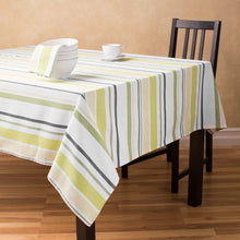 Load image into Gallery viewer, 60 X 126 in. Rectangular Barcode-Striped Cotton Tablecloth (2 colors)
