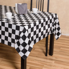 Load image into Gallery viewer, 60 X 126 in. Rectangular Checker Board Cotton Tablecloth (2 Colors)
