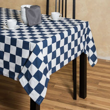 Load image into Gallery viewer, 60 X 126 in. Rectangular Checker Board Cotton Tablecloth (2 Colors)
