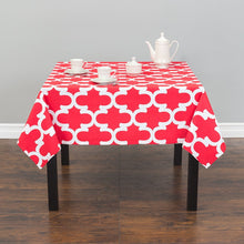 Load image into Gallery viewer, 60 in. Square Trellis Design Cotton Tablecloth
