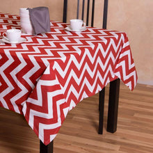 Load image into Gallery viewer, 60 in. Square Chevron Cotton Tablecloth (12 Colors)
