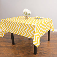 Load image into Gallery viewer, 60 in. Square Chevron Cotton Tablecloth (12 Colors)
