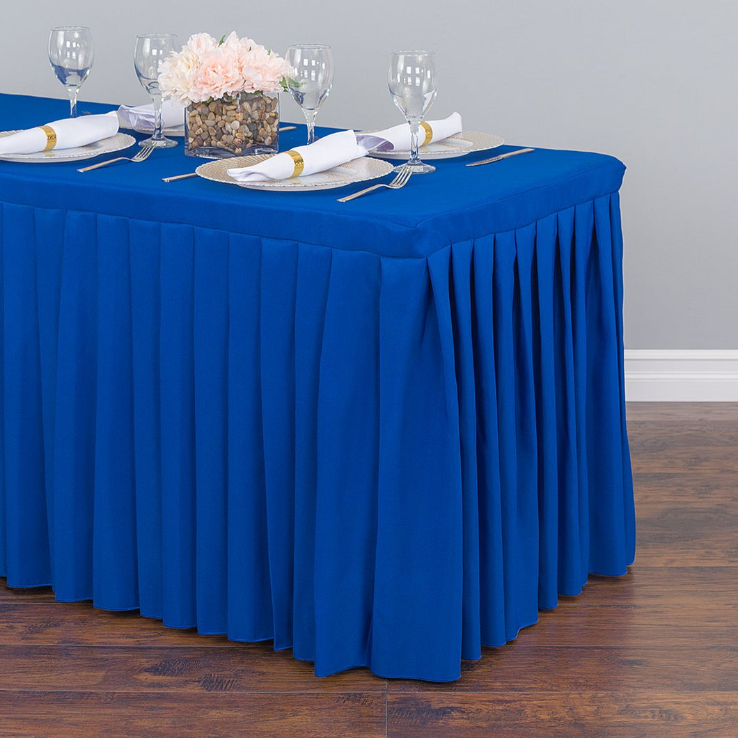 Bargain 4 ft. Fitted Table Skirt Royal Blue