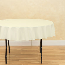 Load image into Gallery viewer, Bargain 70 In. Round Polyester Tablecloth Ivory
