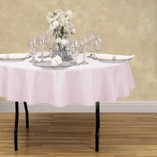 Load image into Gallery viewer, 90 in. Round Polyester Tablecloth Light Pink
