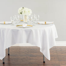 Load image into Gallery viewer, 70 in. Square Polyester Tablecloth White
