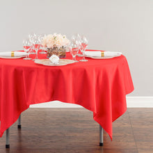 Load image into Gallery viewer, 70 in. Square Polyester Tablecloth Red
