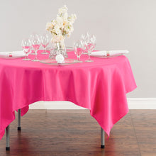 Load image into Gallery viewer, 70 in. Square Polyester Tablecloth Fuchsia
