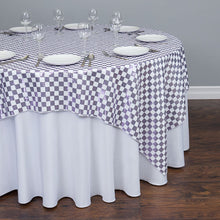 Load image into Gallery viewer, 85 in. Square Sequin Checker Overlay (2 Colors)
