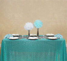 Load image into Gallery viewer, 88 X 130 in. Rectangular Sequin Tablecloth (8 Colors)
