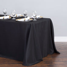Load image into Gallery viewer, 90 x 132 in. Rectangular Polyester Tablecloth Black
