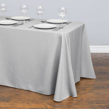 Load image into Gallery viewer, 90 X 132 in. Rectangular with Round Corners Polyester Tablecloth (20 Colors)
