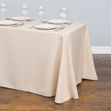 Load image into Gallery viewer, 90 X 132 in. Rectangular with Round Corners Polyester Tablecloth (20 Colors)
