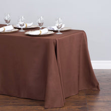 Load image into Gallery viewer, 90 x 132 in. Rectangular Polyester Tablecloth Chocolate
