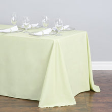 Load image into Gallery viewer, 90 X 132 in. Rectangular Polyester Tablecloth Tea Green
