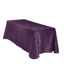 Load image into Gallery viewer, 90 X 132 in. Rectangular Pintuck Tablecloth Eggplant
