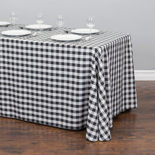 Load image into Gallery viewer, 91 x 156 in. Rectangular Polyester Tablecloth Red &amp; White Checkered
