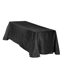 Load image into Gallery viewer, 90 X 156 in. Rectangular Pintuck Tablecloth Black
