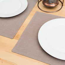 Load image into Gallery viewer, 13 X 19 in. Chambray Cotton Placemats 4/Pack Papaya
