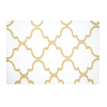 Load image into Gallery viewer, 13 X 19 in. Moroccan Print Cotton Placemats 4/pack Red &amp; Gold
