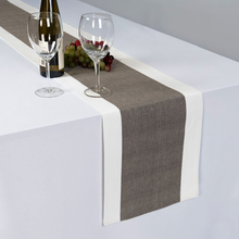 Load image into Gallery viewer, 13 X 90 in. Single Striped Cotton Table Runner Chocolate
