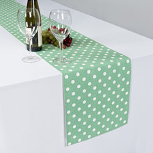 Load image into Gallery viewer, 13 X 90 in. White Polka Dots Cotton Table Runner (7 colors)
