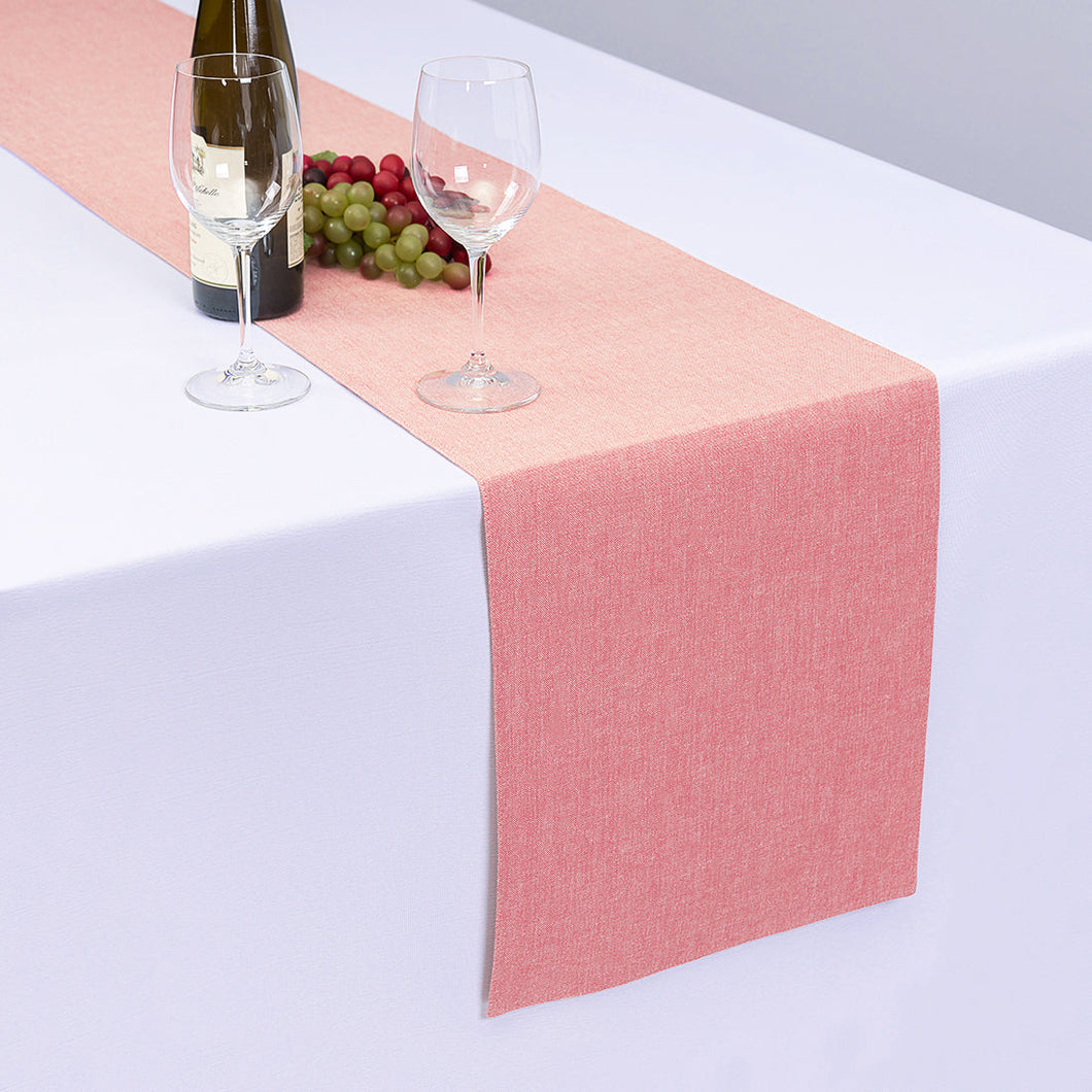13 X 90 in. Chambray Cotton Table Runner Papaya
