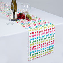 Load image into Gallery viewer, 13 x 90 in. Winter Snowflake Holiday Table Runner
