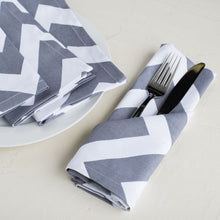 Load image into Gallery viewer, 19 X 19 in. Chevron Cotton Napkins 4/Pack (12 Colors)
