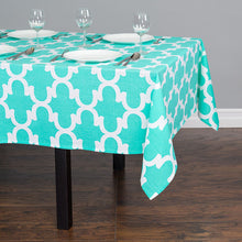Load image into Gallery viewer, 60 X 84 in. Rectangular Trellis Cotton Tablecloth (12 Colors)
