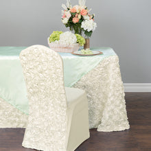 Load image into Gallery viewer, Satin Rosette Stretch Banquet Chair Cover (3 Colors)
