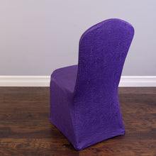 Load image into Gallery viewer, Rose Embossed Stretch Banquet Chair Cover (5 Colors)
