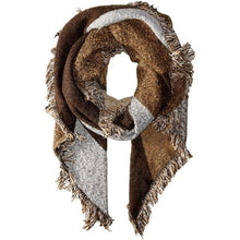 Load image into Gallery viewer, San Diego Brown Nubby Tweed Scarf With Fray Edges
